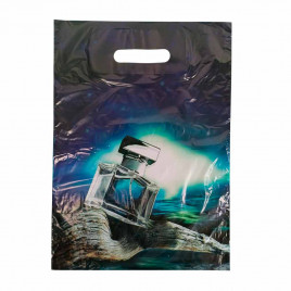 Пакет с вырубной ручкой Мужские духи ПНД 30*40см 40мкм 50шт