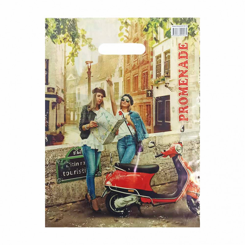 Пакет с вырубной ручкой Променад 31*40см 60мкм 50шт