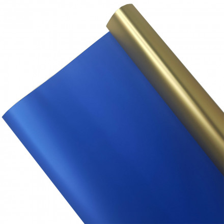 в рулоне матовая двухцветная золото синяя размер 58см*10м 65мкм