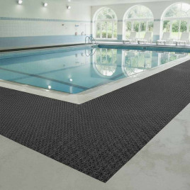 Коврик-дорожка против скольжения ZIG-ZAG 0,9*12м серый