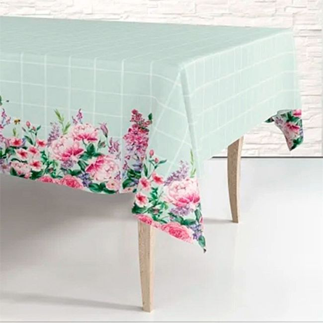 Скатерть одноразовая 120*180см Мятное утро