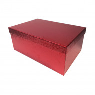 Коробка прямоугольная Красный металл в 6-ти размерах