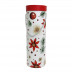 Коробка цилиндр Красные цветы и ветки в 2-х размерах