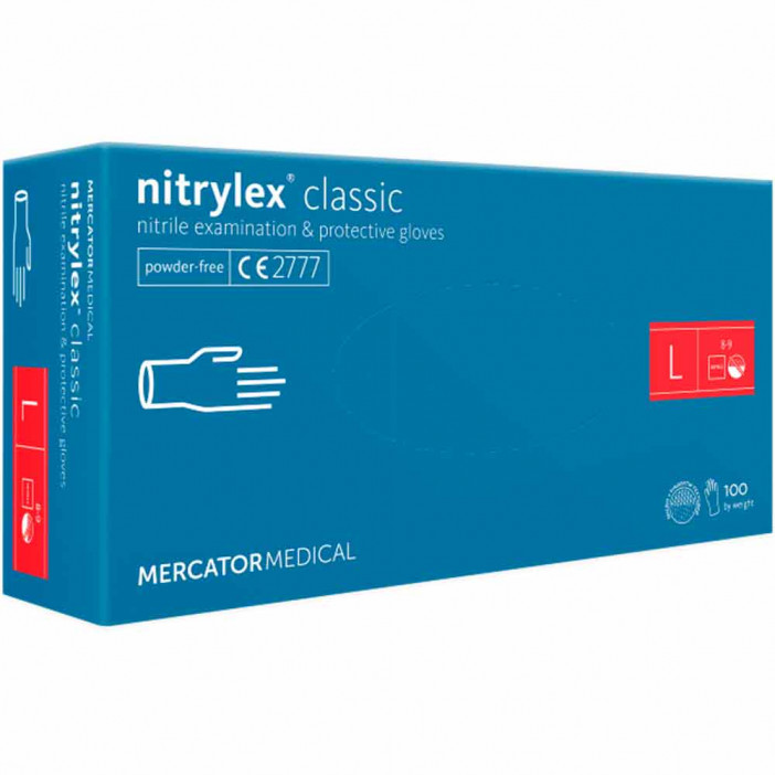 Перчатки нитриловые Nitrylex Classic фиолетовые 50 пар L
