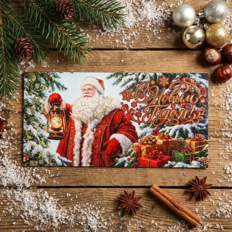 Конверт для денег НГ С Новым годом! 8*16,5см арт 59593
