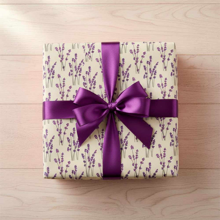 Бумага подарочная Горная лаванда размер листа 70см*100см уп 10л