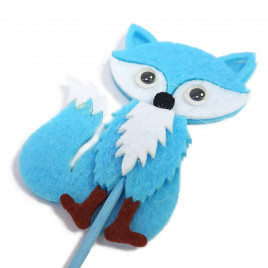 Топпер Лисичка голубая h-29см