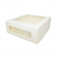 Коробка для торта CakeWindow 2 окна белая размер 260*260*100мм