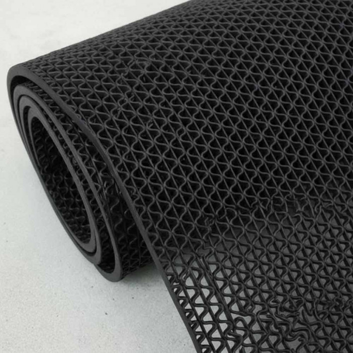 Коврик-дорожка против скольжения ZIG-ZAG 0,9*12м черный