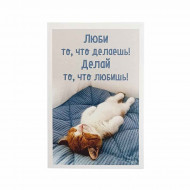 Мини-открытка Котики Люби то, что делаешь размер 5,5*8см
