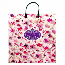 Пакет с пластмассовыми ручками 40*44см Танец цветов 10шт