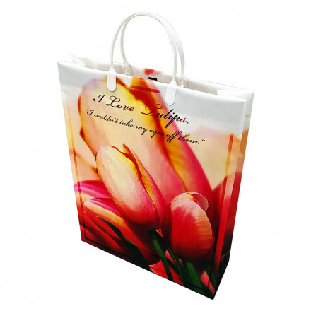 Пакет сумка размер 32*40см &quot;I love tulips&quot;