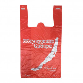 Пакет майка ПНД Жемчужина 30*56см 35мкм красный 100шт