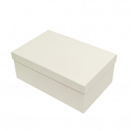 Коробка прямоугольная Кремовая с тиснением в 15-ти размерах