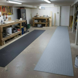 Коврик-дорожка Рифленый против скольжения 0,9*12м серый