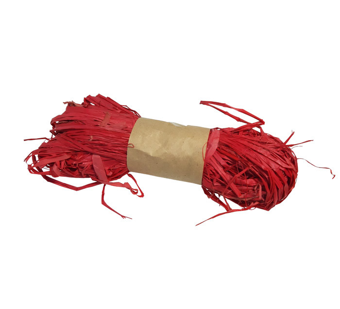 Лента из рафии красная 30гр