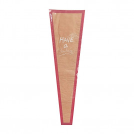 Конус крафт на 1 цветок Have a good time красный размер 12,5*4*45см уп 30шт