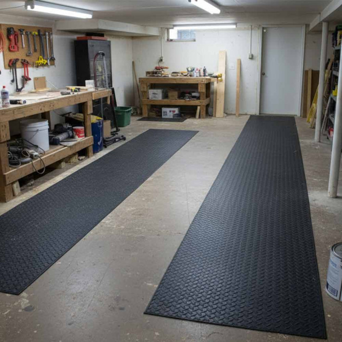  Коврик-дорожка Рифленый против скольжения 0,9*12м черный