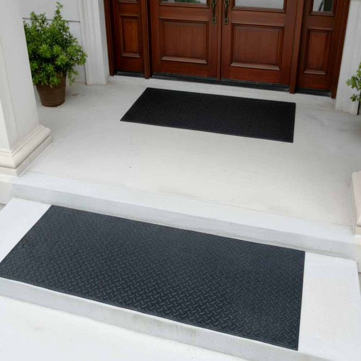 Коврик-дорожка Рифленый против скольжения 0,9*12м черный