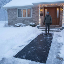  Коврик-дорожка Рифленый против скольжения 0,9*12м черный