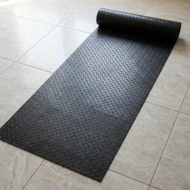  Коврик-дорожка Рифленый против скольжения 0,9*12м черный