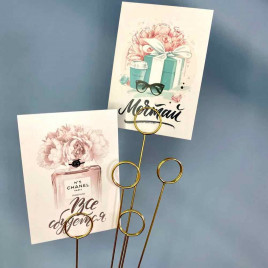 Держатель для открыток металл Круг D-3см H-34см