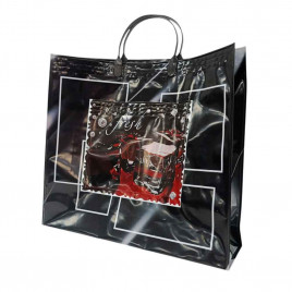 Сумка с пластмассовыми ручками многослойная с карманами Фреш 37*34см