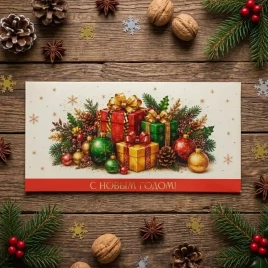 Конверт для денег НГ С Новым годом! 8*16,5см арт 59612