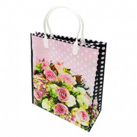 Пакет сумка размер 23*26см Букет нежных роз