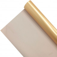 Пленка в рулоне матовая двухцветная золото капучино размер 58см*10м 65мкм