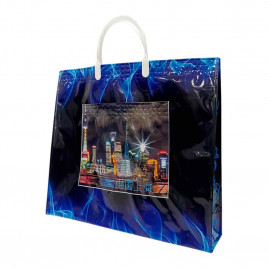 Сумка с пластмассовыми ручками многослойный с карманами Шанхай 37*34см