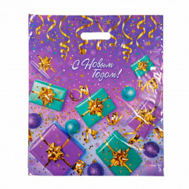 Пакет с вырубной ручкой Коробки с подарками 40*47см 45мкм 50шт