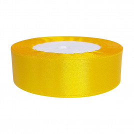 Лента атласная желтый нарцисс размер 2,5см*23м