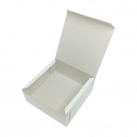 Коробка для кондитерских изделий белая размер 140*140*60мм уп 10шт