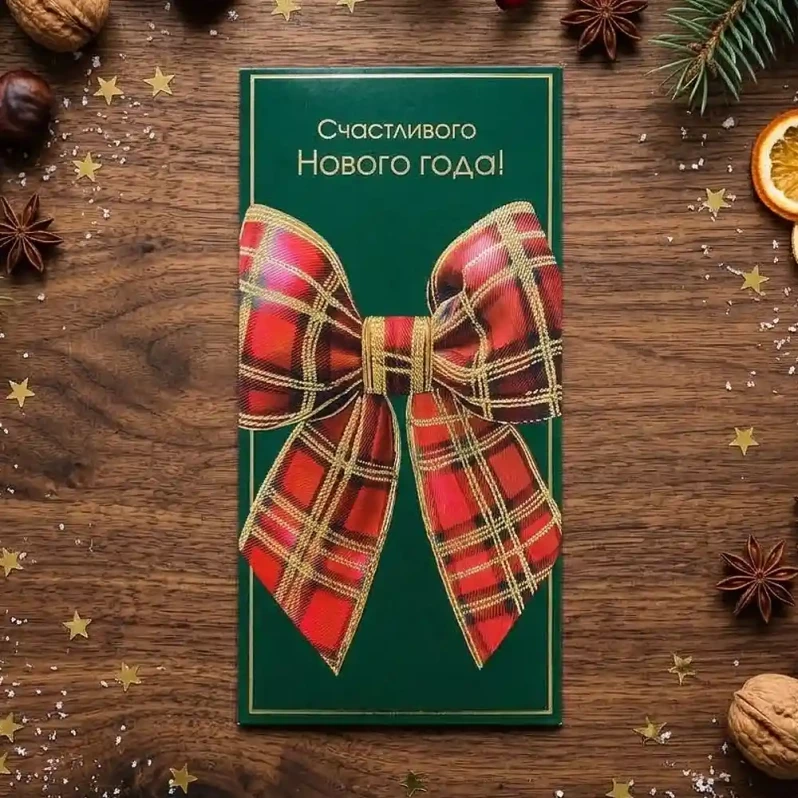 Конверт для денег НГ Счастливого Нового года! 8*16,5см арт 99866