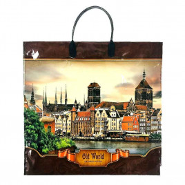 Пакет с пластмассовыми ручками 36*40см Old World 10шт