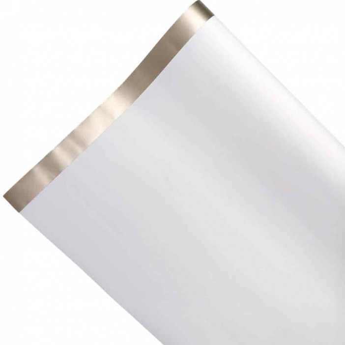Пленка в рулоне матовая с кантом Фаворит белая размер 50см*10м 50мкм