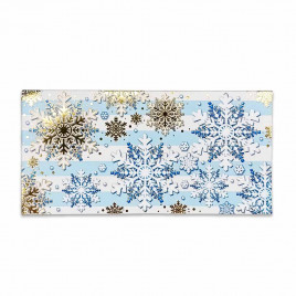 Конверт для денег НГ Снежинки 8*16,5см арт 76764