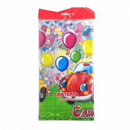 Скатерть одноразовая 120*220см С днем рождения