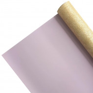 Пленка в рулоне матовая двухцветная крафт сиреневая размер 58см*10м 65мкм