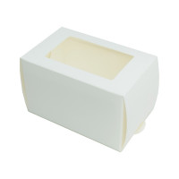 Коробка для десертов с окном белая размер 90*55*55мм уп 10шт