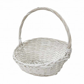 Корзина овальная белая ива скошенный край в 3-х размерах арт 830800