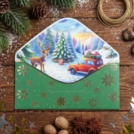Конверт для денег НГ С Новым годом! 8*16,5см арт 55370