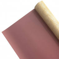 Пленка в рулоне матовая двухцветная крафт розовый пыльный размер 58см*10м 65мкм