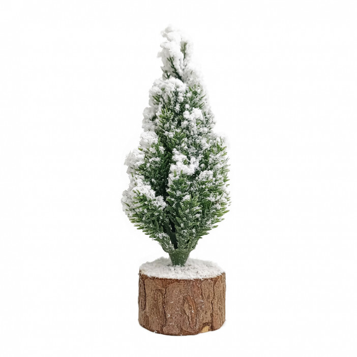 Ель заснеженная на пенечке Н-15см