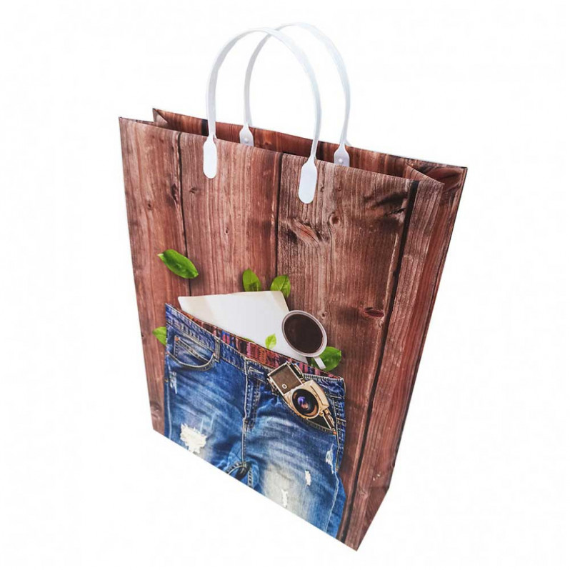 Пакет сумка размер 32*40см Джинсы