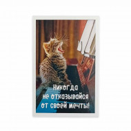 Мини-открытка Котики Не отказывайся от мечты 5,5*8см