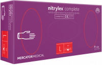 Перчатки нитриловые Nitrylex Complete 27 см сиреневые 50 пар L