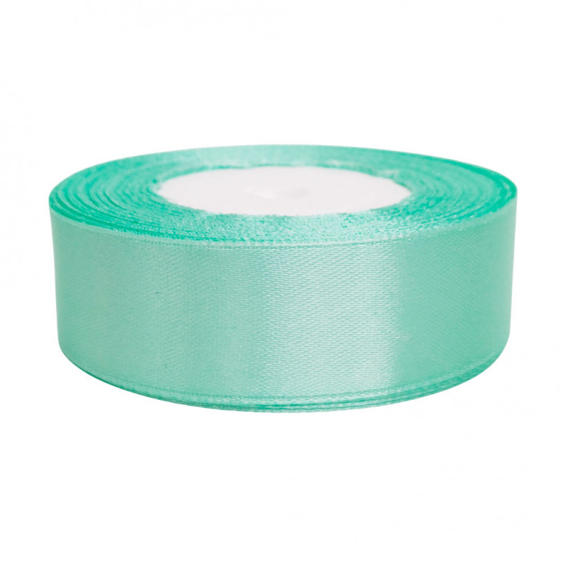 Лента атласная морская волна размер 2,5см*23м