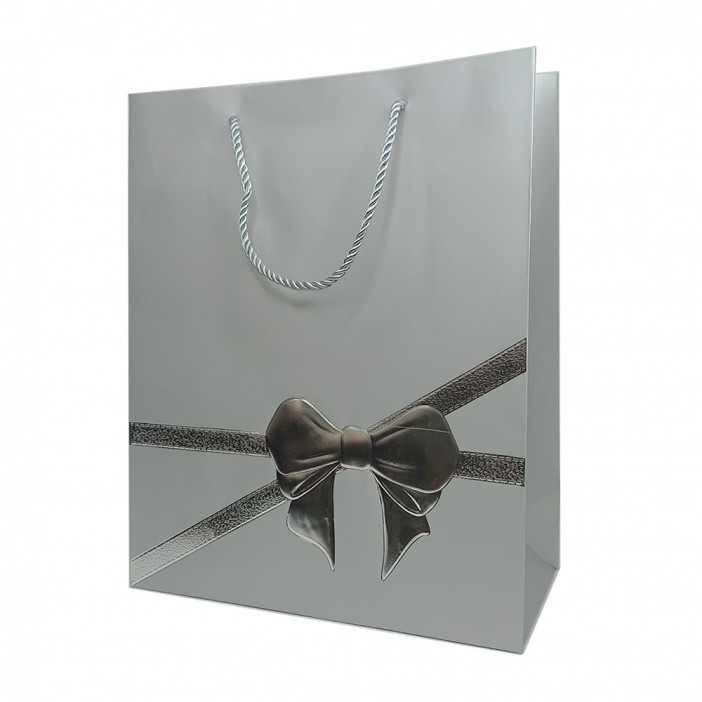 Пакет ЛЮКС Бантик металл размер 26*32*10см